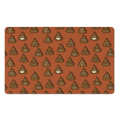 Poop Emoticons Pattern Print Polyester Doormat