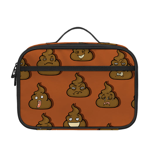 Poop Emoticons Pattern Print Portable Lunch Bag