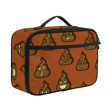 Poop Emoticons Pattern Print Portable Lunch Bag