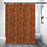 Poop Emoticons Pattern Print Premium Shower Curtain