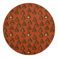 Poop Emoticons Pattern Print Round Blanket