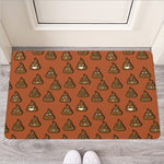 Poop Emoticons Pattern Print Rubber Doormat