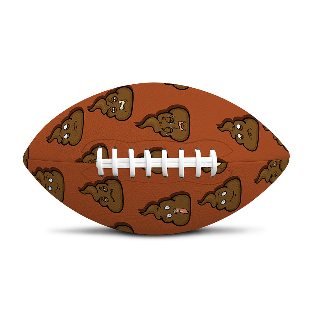 Poop Emoticons Pattern Print Rugby Ball