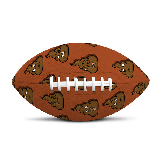 Poop Emoticons Pattern Print Rugby Ball