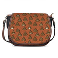 Poop Emoticons Pattern Print Saddle Bag