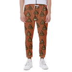 Poop Emoticons Pattern Print Scuba Joggers