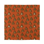 Poop Emoticons Pattern Print Silk Bandana
