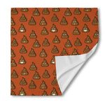 Poop Emoticons Pattern Print Silk Bandana