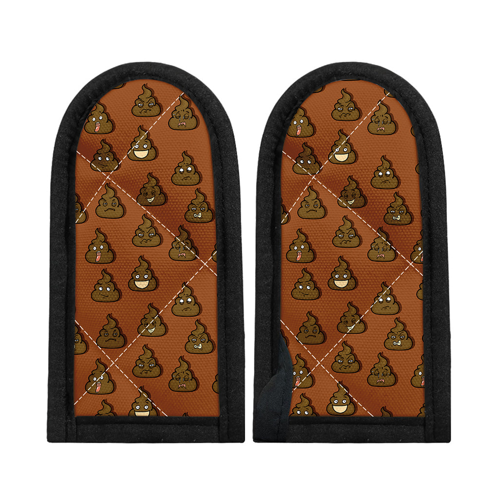 Poop Emoticons Pattern Print Skillet Handle Cover