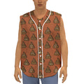 Poop Emoticons Pattern Print Sleeveless Baseball Jersey