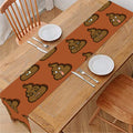Poop Emoticons Pattern Print Table Runner