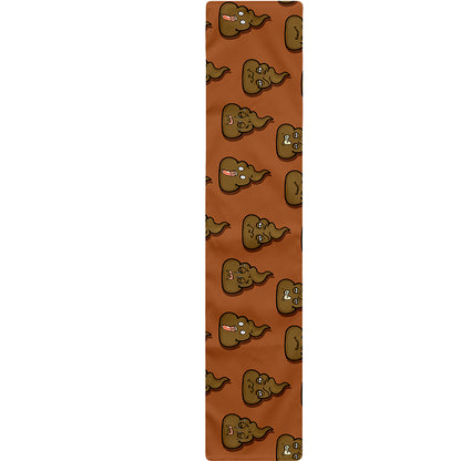 Poop Emoticons Pattern Print Table Runner