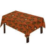 Poop Emoticons Pattern Print Tablecloth