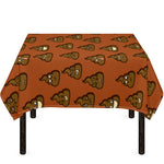 Poop Emoticons Pattern Print Tablecloth