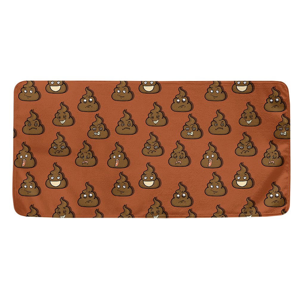 Poop Emoticons Pattern Print Towel