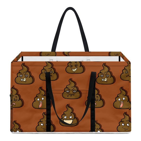 Poop Emoticons Pattern Print Utility Tote Bag