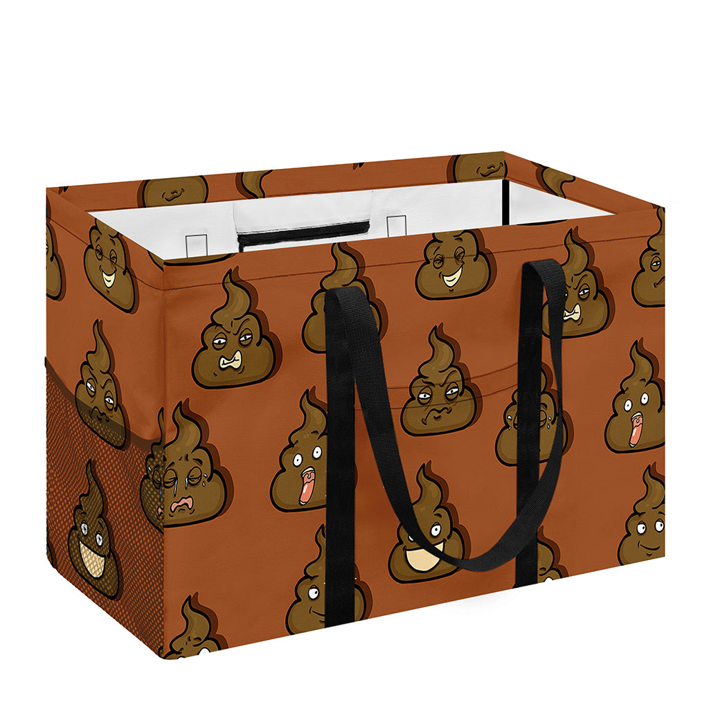Poop Emoticons Pattern Print Utility Tote Bag