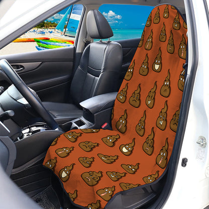 Poop Emoticons Pattern Print Waterproof Car Seat Cover