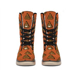 Poop Emoticons Pattern Print Winter Boots