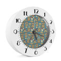 Pop Art Books Pattern Print Alarm Clock