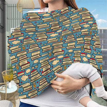 Pop Art Books Pattern Print Baby Seat Cover