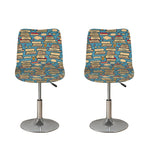 Pop Art Books Pattern Print Bar Stool Covers