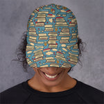Pop Art Books Pattern Print Baseball Cap