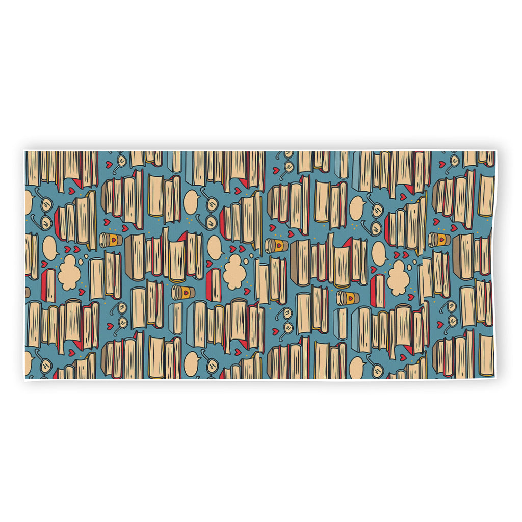 Pop Art Books Pattern Print Beach Towel