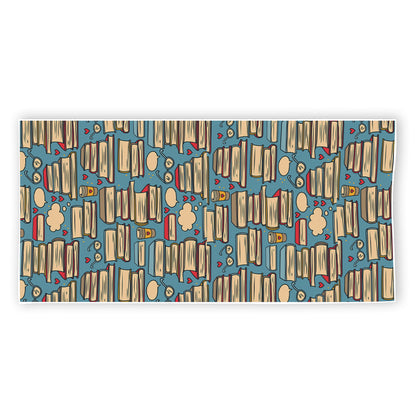 Pop Art Books Pattern Print Beach Towel