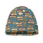 Pop Art Books Pattern Print Beanie