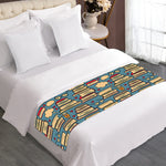 Pop Art Books Pattern Print Bed Runner