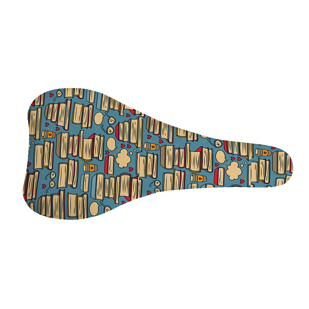 Pop Art Books Pattern Print Bicycle Seat Cover