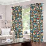 Pop Art Books Pattern Print Blackout Grommet Curtains