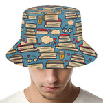 Pop Art Books Pattern Print Bucket Hat