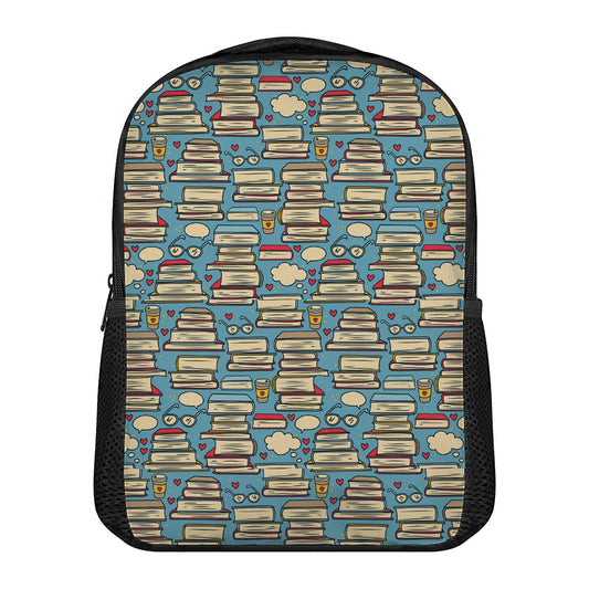 Pop Art Books Pattern Print Casual Backpack
