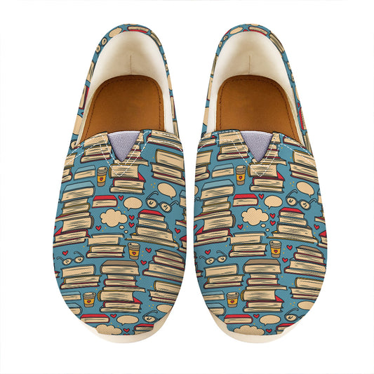 Pop Art Books Pattern Print Casual Shoes