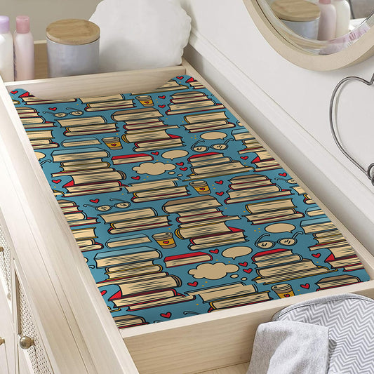 Pop Art Books Pattern Print Changing Pad Cover