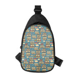 Pop Art Books Pattern Print Chest Bag
