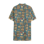 Pop Art Books Pattern Print Cotton Hawaiian Shirt
