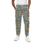 Pop Art Books Pattern Print Cotton Pants