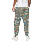 Pop Art Books Pattern Print Cotton Pants