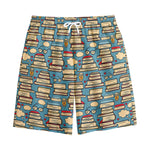 Pop Art Books Pattern Print Cotton Shorts