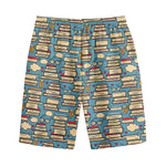 Pop Art Books Pattern Print Cotton Shorts