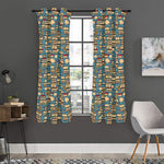 Pop Art Books Pattern Print Curtain