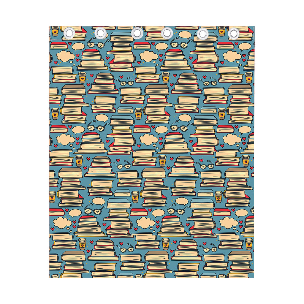 Pop Art Books Pattern Print Curtain