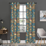 Pop Art Books Pattern Print Curtain