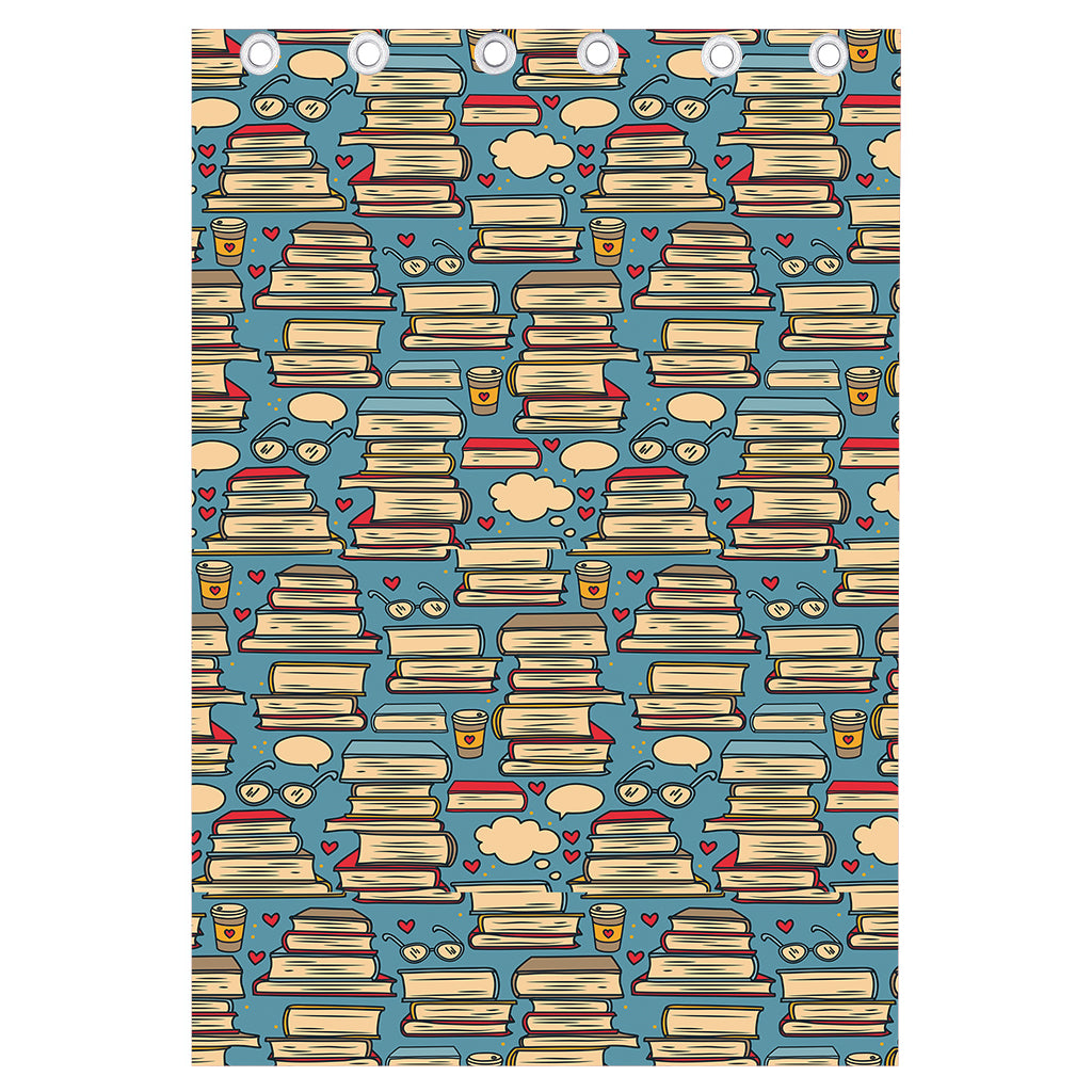 Pop Art Books Pattern Print Curtain
