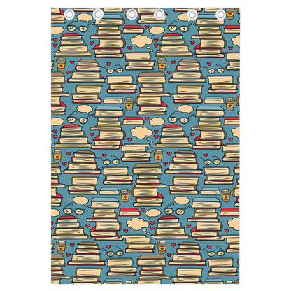 Pop Art Books Pattern Print Curtain