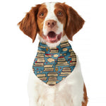 Pop Art Books Pattern Print Dog Bandana