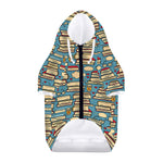 Pop Art Books Pattern Print Dog Zip Up Hoodie